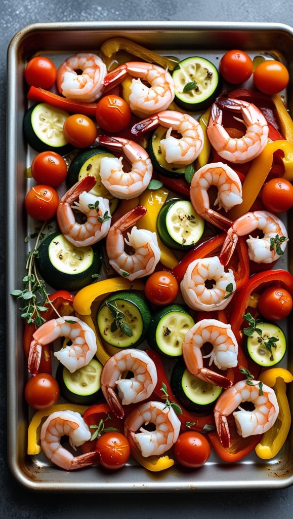 low carb sheet pan meals shrimp ingredients