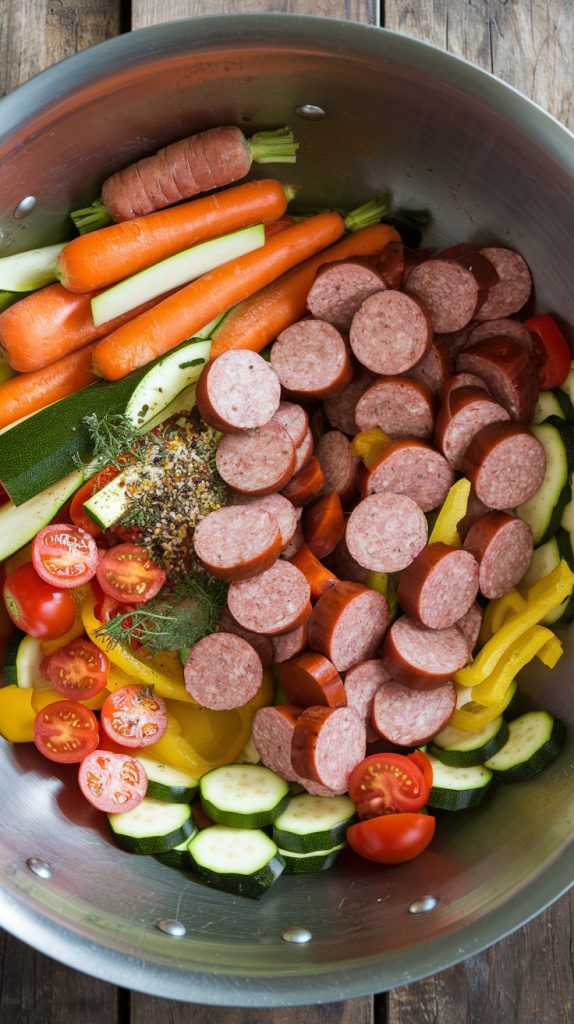 Healthy Dinner Recipes Sheet Pan Sausage ingredients