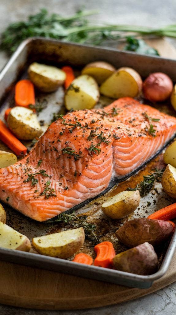 Sheet pan salmon dinner recipes ingredients