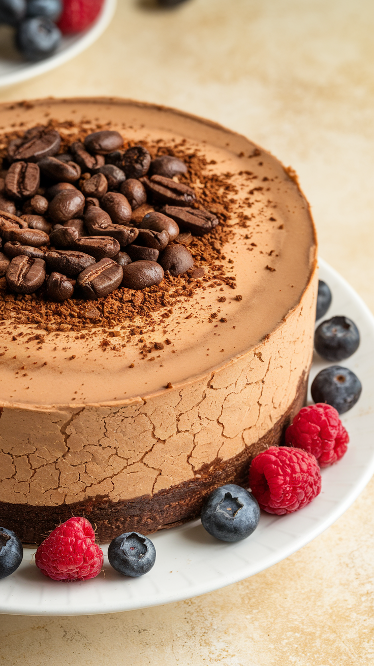 Cappuccino Fudge Cheesecake