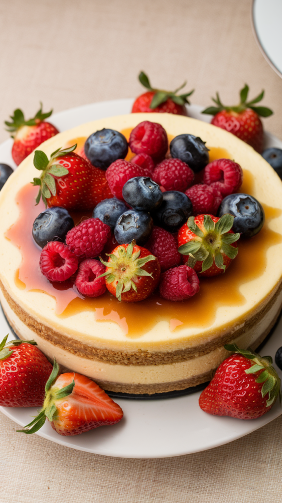 Berry Topped New York Cheesecake
