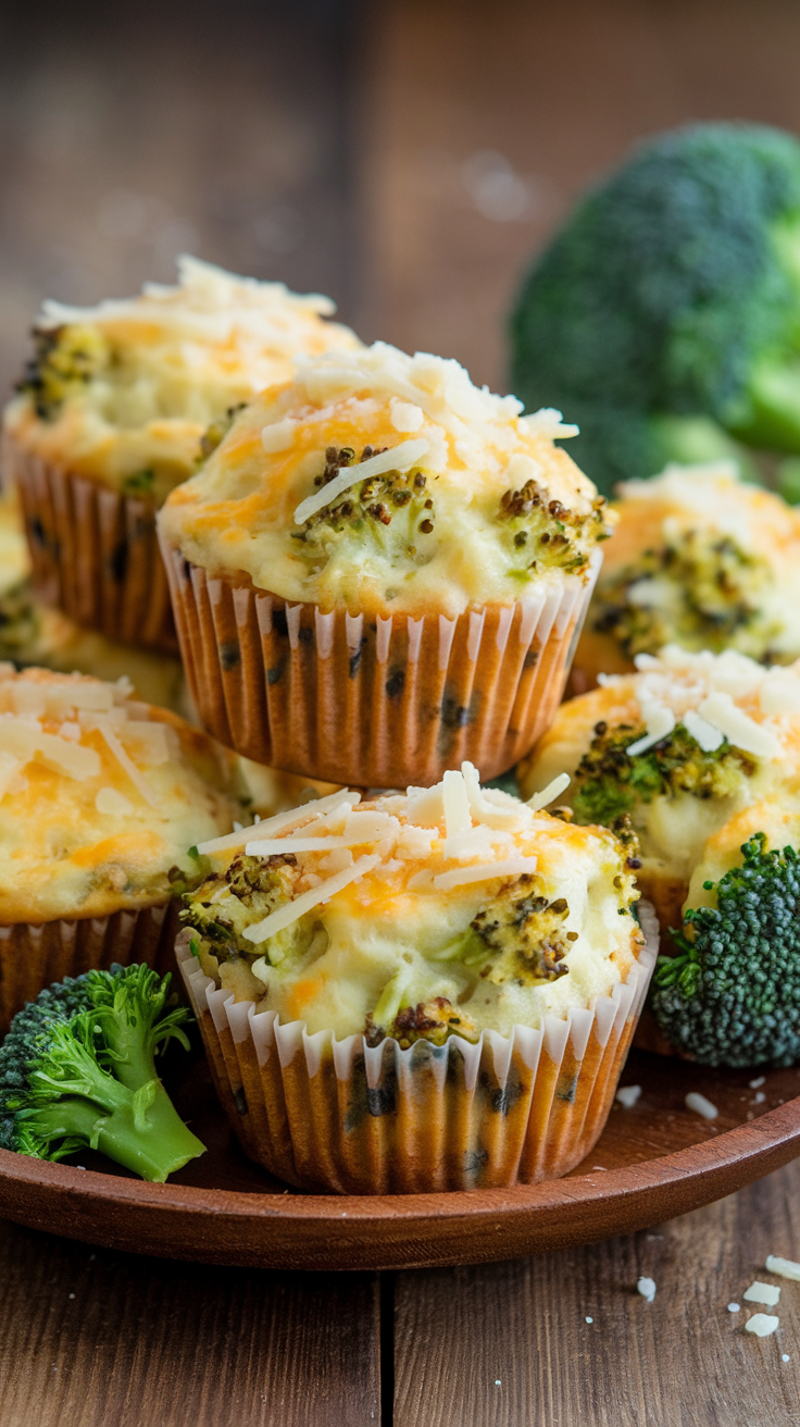 Broccoli and Cheese Breakfast Muffins