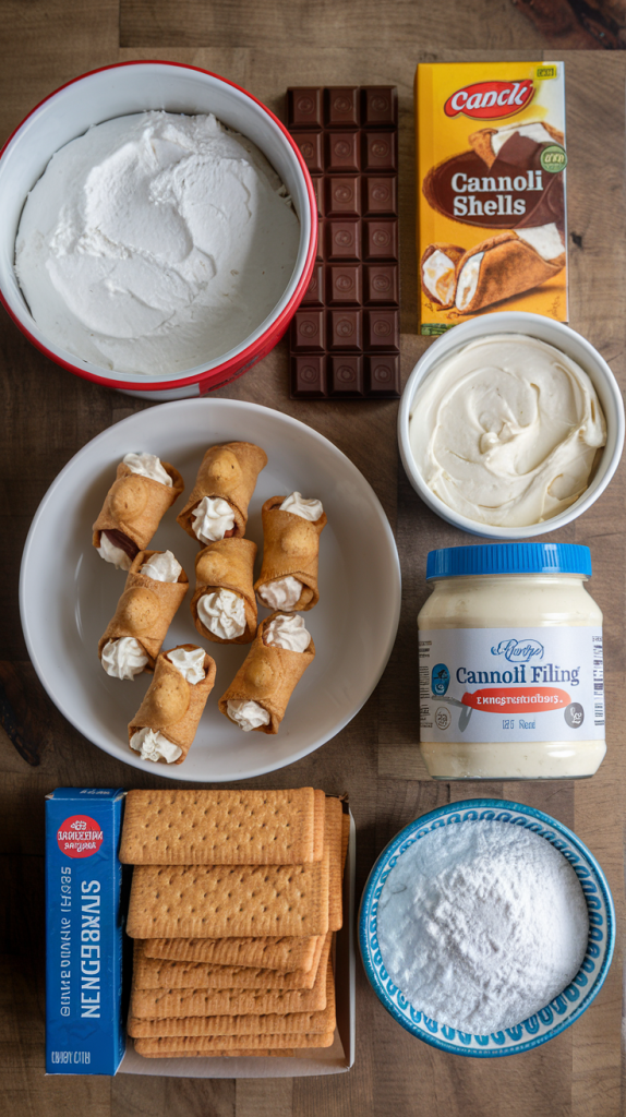 Ingredients for Cannoli Cheesecake: