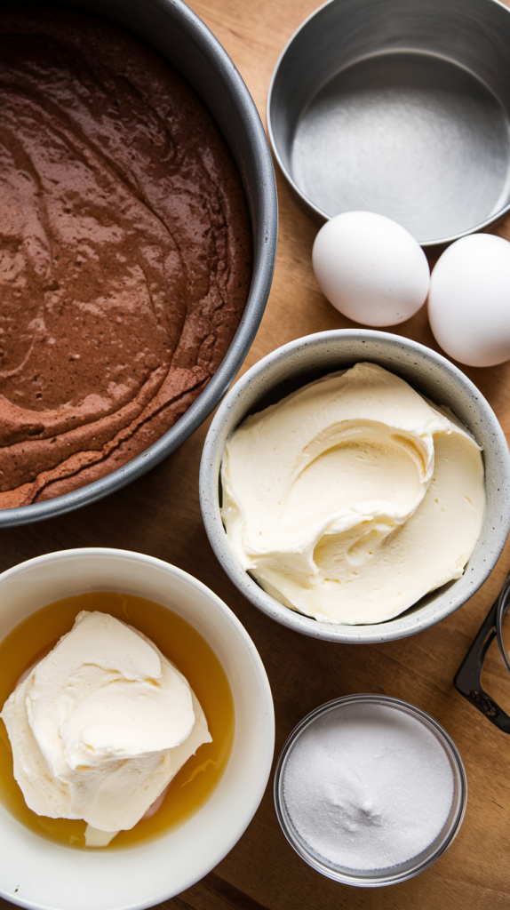 Brownie Bottom Cheesecake Recipe ingredients