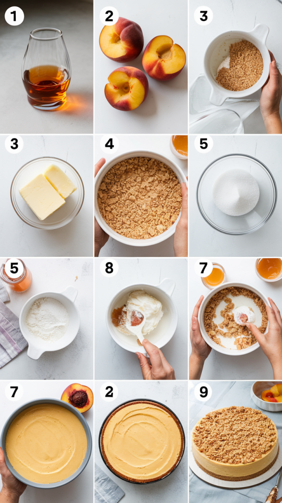 Bourbon Peach Streusel Cheesecake Recipe Step By Step Guide