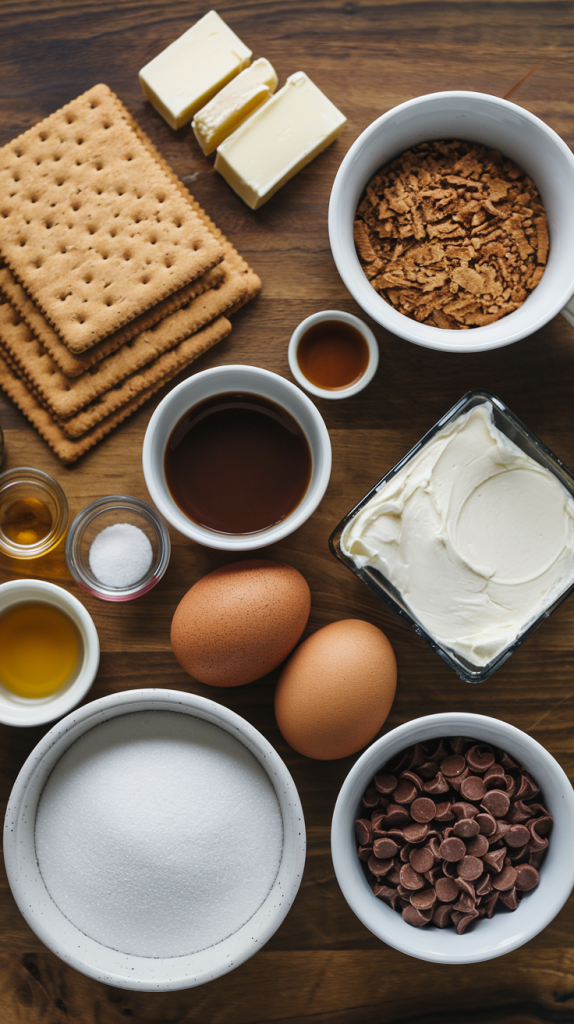 Ingredients for Cafe Mocha Cheesecake