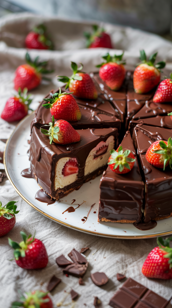 Ingredients Of Chocolate Covered Strawberry Cheesecake