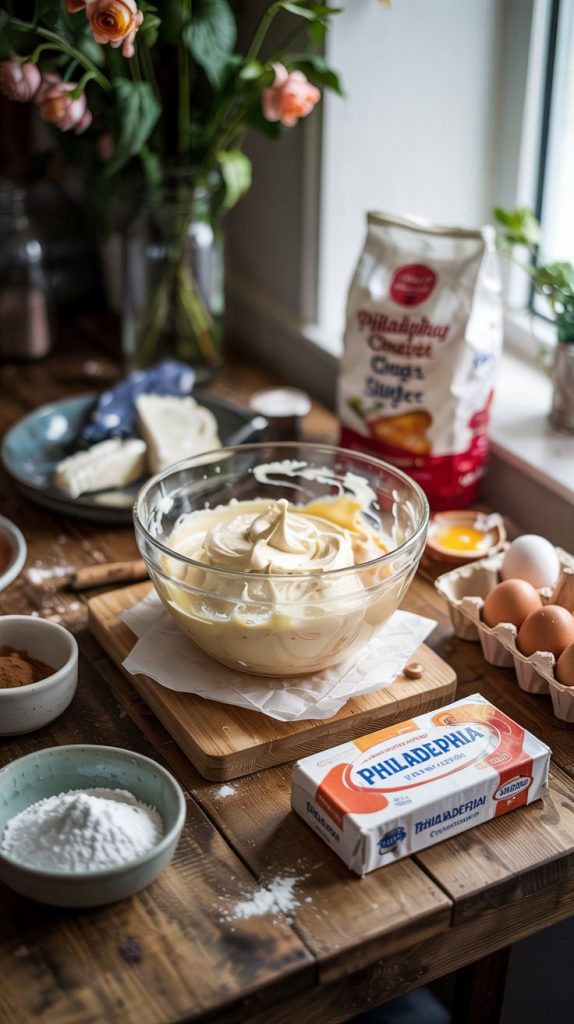 Ingredients Of Philadelphia Cream Cheese Frosting for Carrot Cake