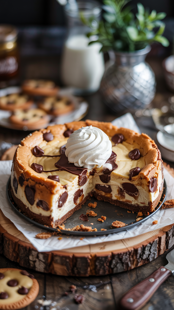 Chocolate Chip Cookie Dough Cheesecake