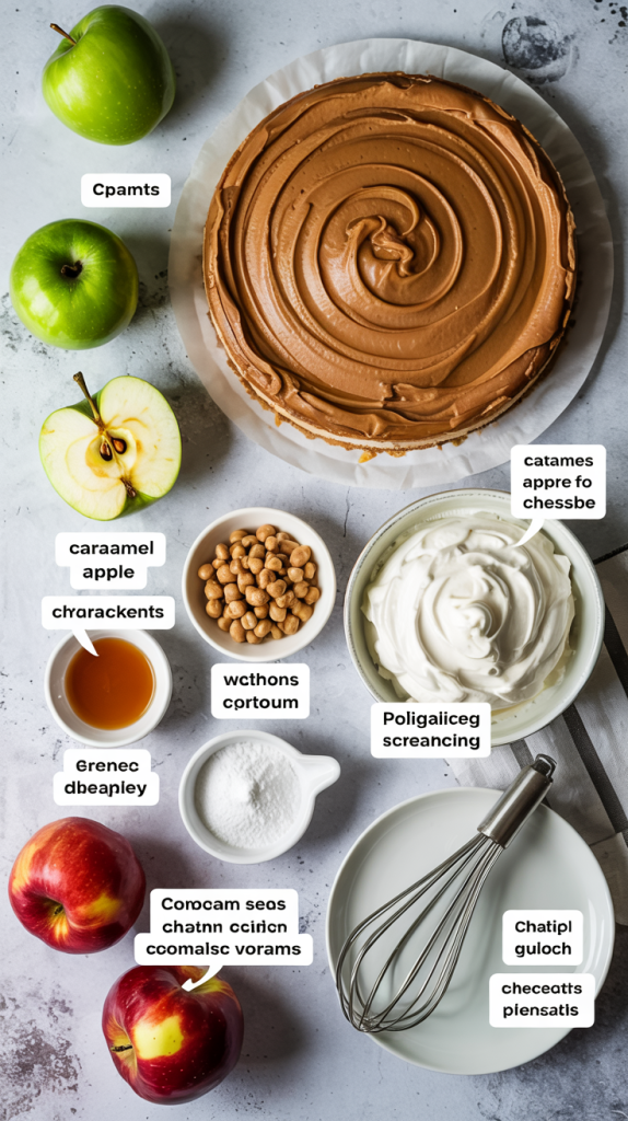 Ingredients for Caramel Apple Cheesecake