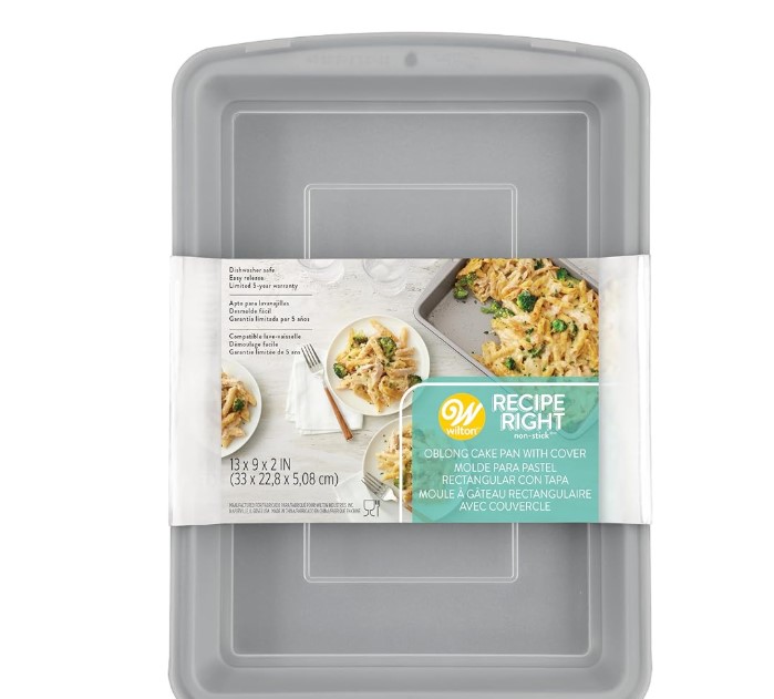 Wilton Recipe Right Non-Stick Baking Pan with Lid, 9 x 13-Inch, Steel