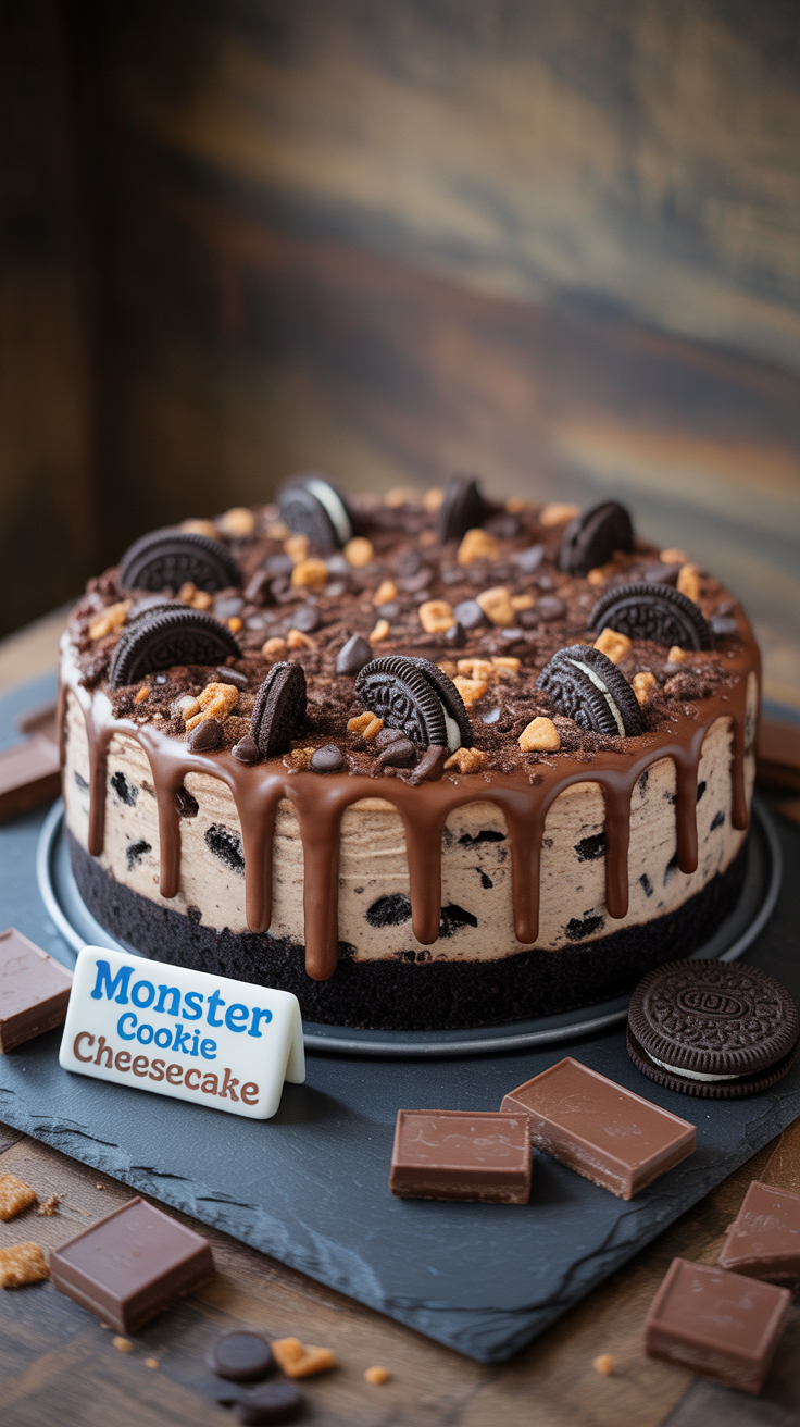 Monster Cookie Cheesecake