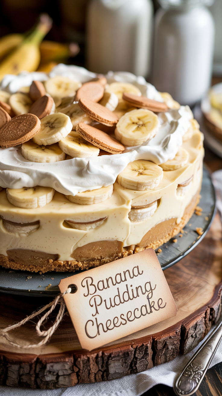 Banana Pudding Cheesecake No Bake
