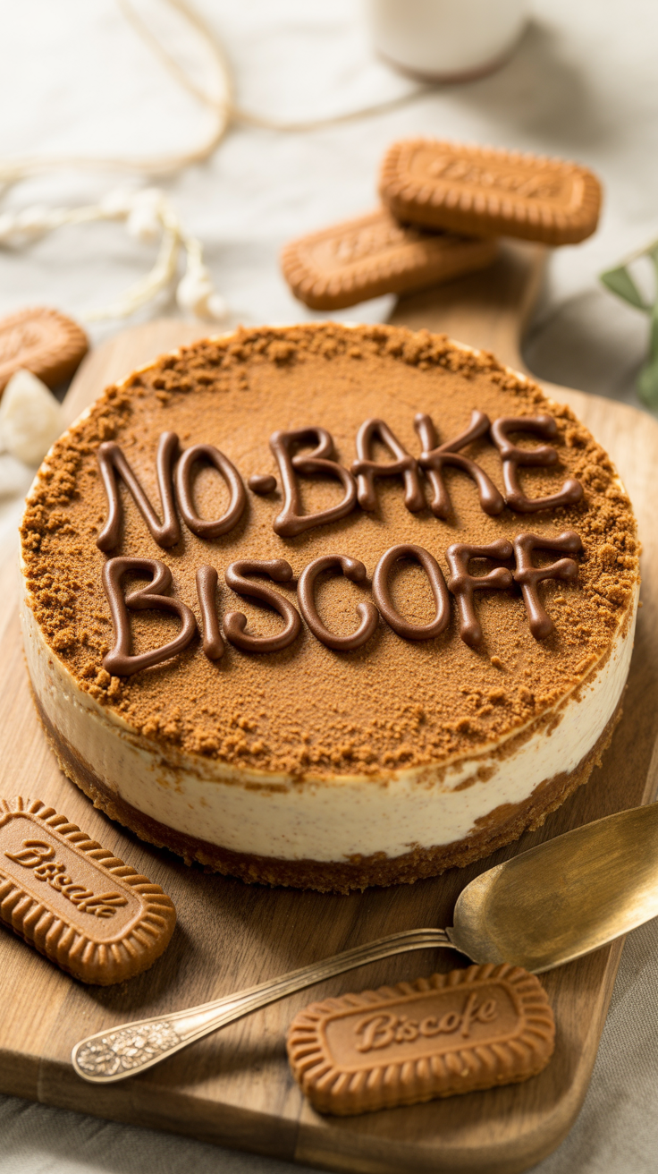 No-Bake Biscoff Cheesecake