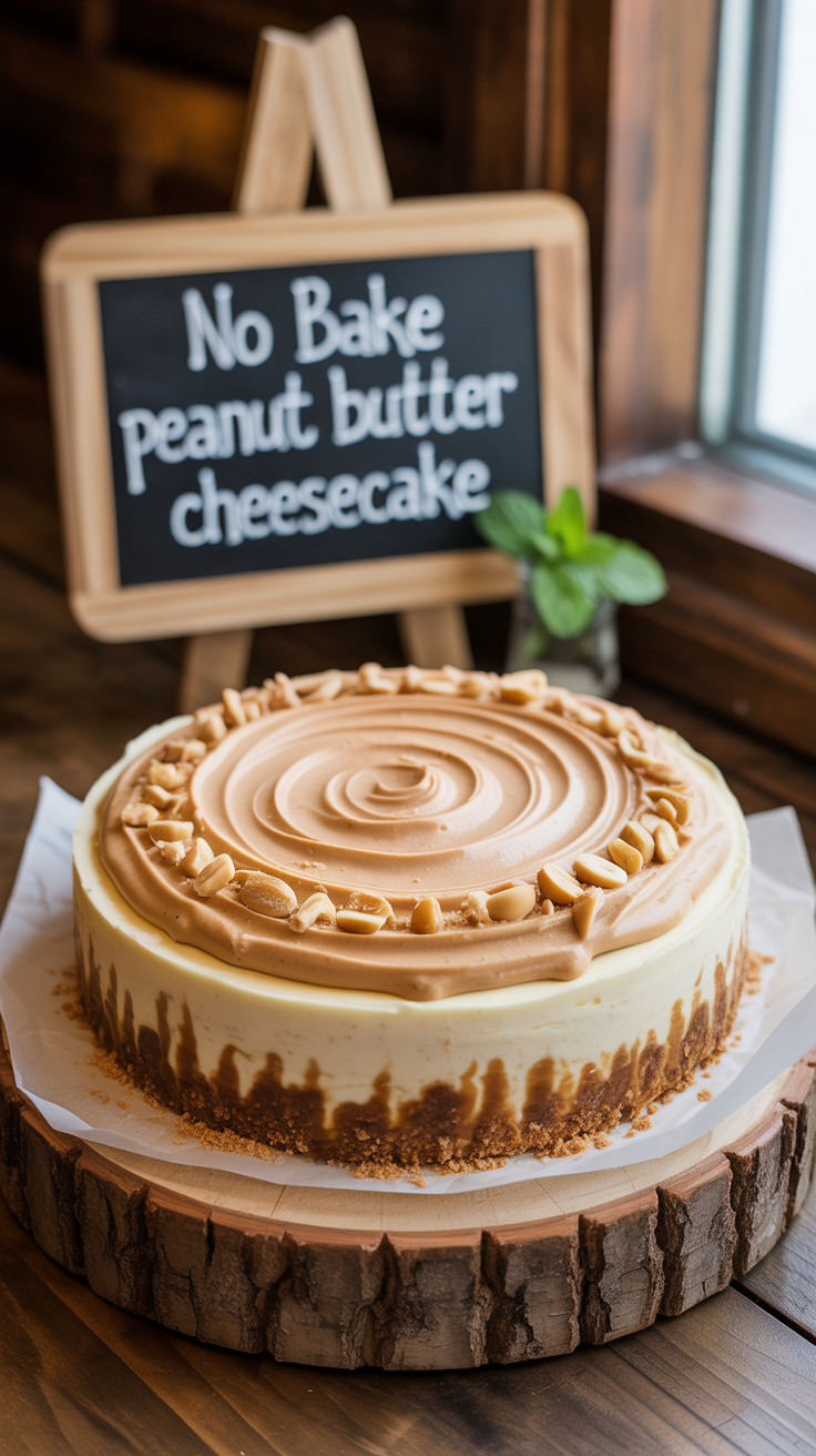 No bake peanut butter cheesecake