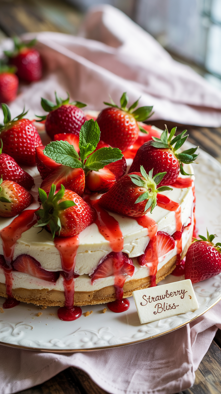Strawberry Shortcake Cheesecake
