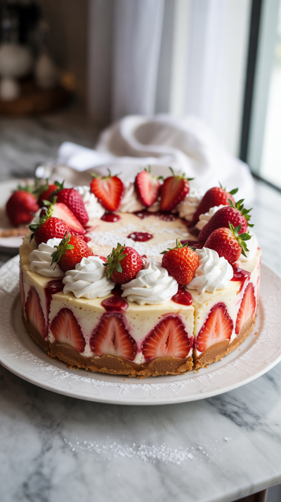 Strawberry Shortcake Cheesecake excllent cake ideas