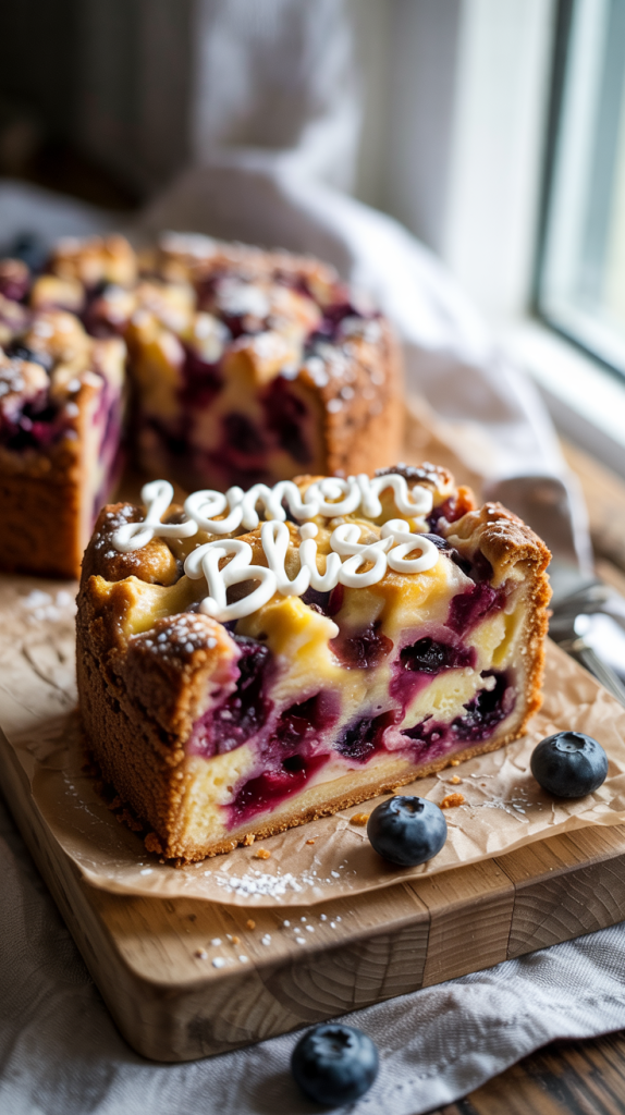 Step By Step Guide Of Lemon Blueberry Cream Cheese Coffee Cake