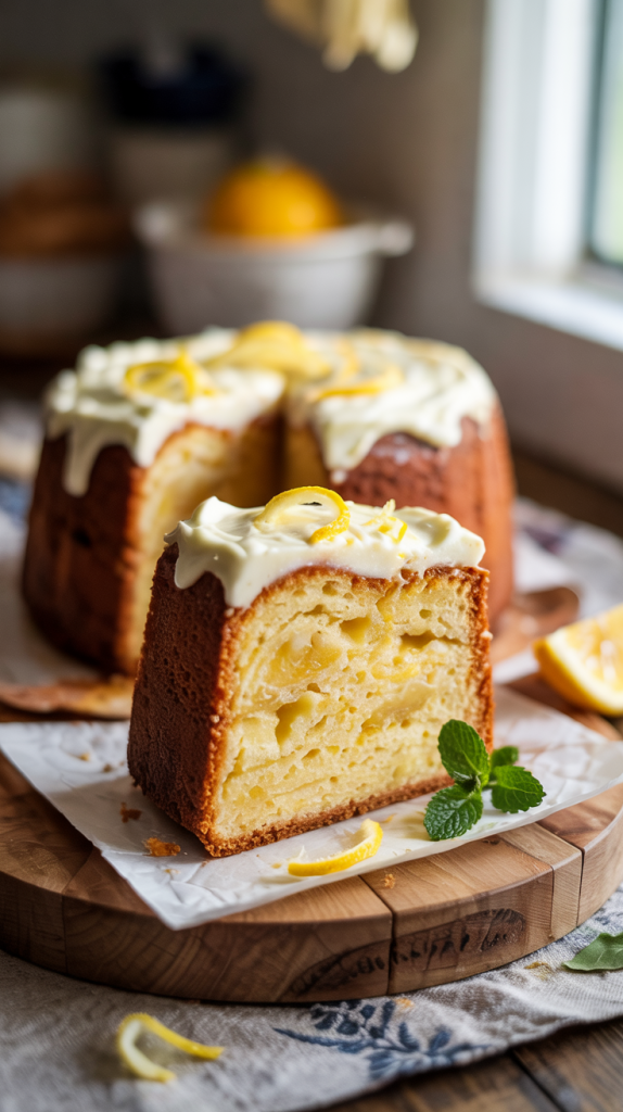 Ingredients for Lemon Cream Cheese Pound Cake