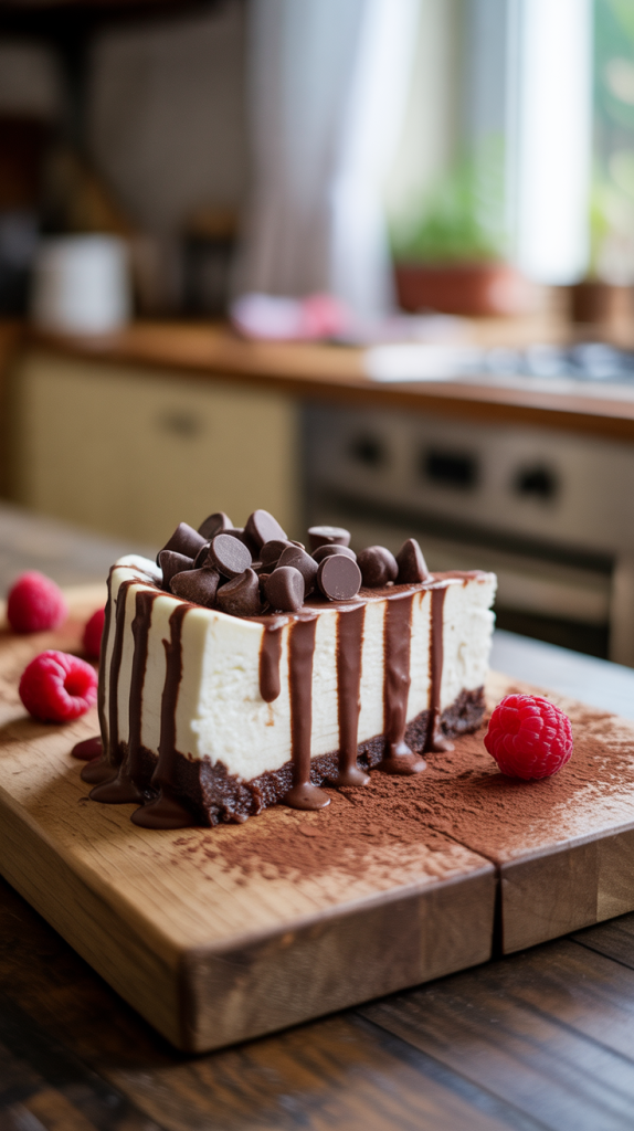 Step By Step Guide Of No-Bake Chocolate Chip Cheesecake