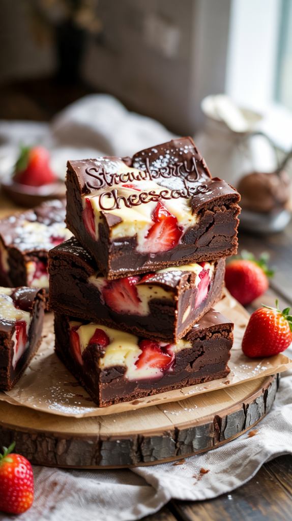 Step By Step Guide Of Strawberry Cheesecake Brownies