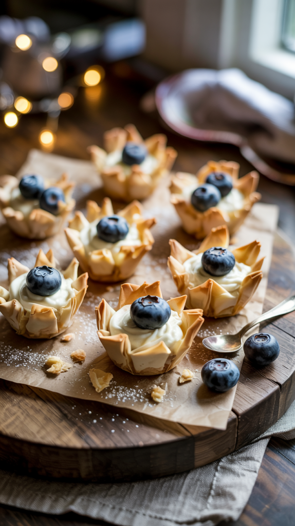 No Bake Cheesecake Phyllo Cups: Sweet Bites of Bliss