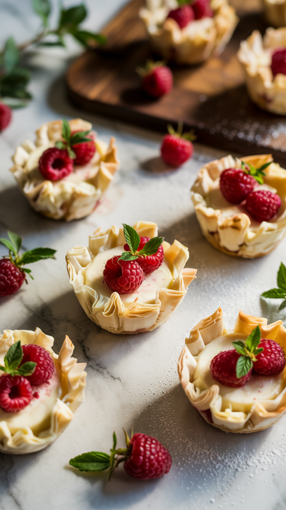 Step By Step Guide Of No Bake Cheesecake Phyllo Cups
