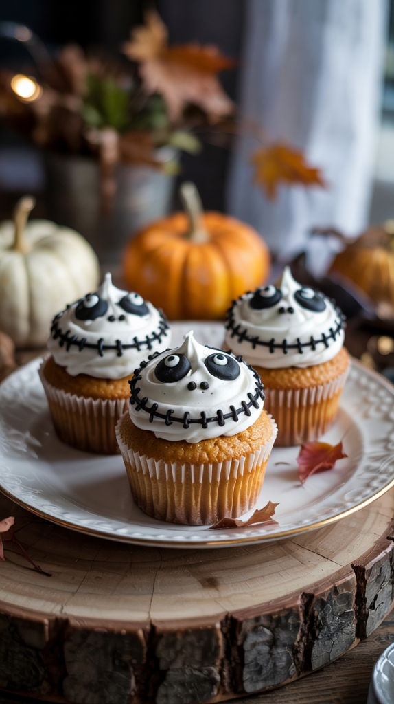 Step  By Step Guide of Jack Skellington Cupcakes