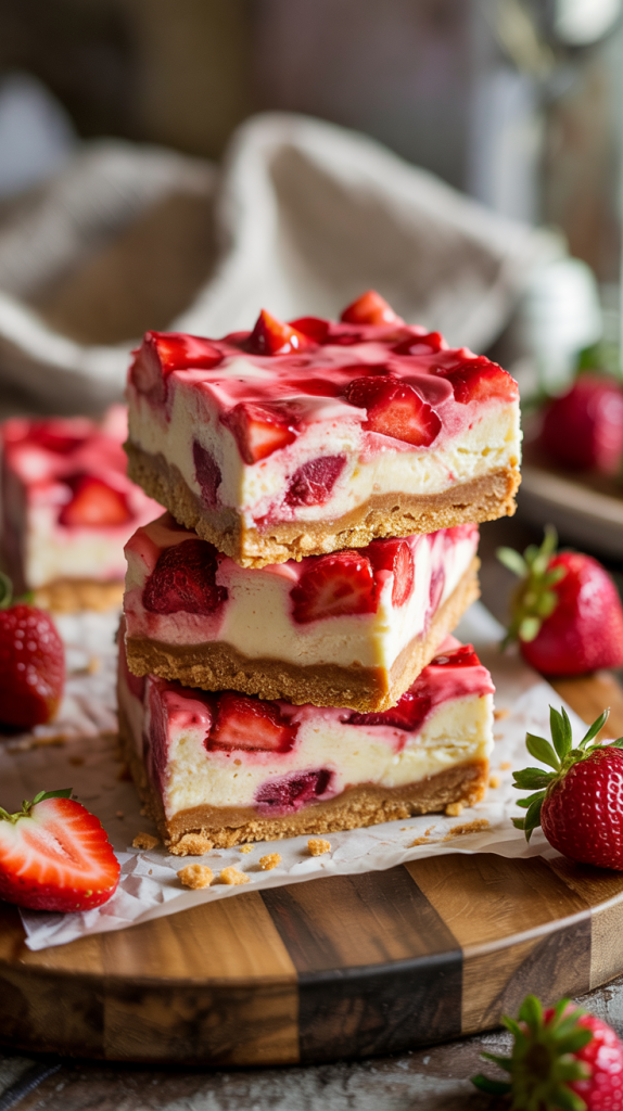 Step By Step Guide Of Strawberry Cheesecake Bars