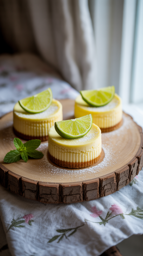 Zesty Bites of Bliss: Mini Key Lime Cheesecakes That Steal the Show