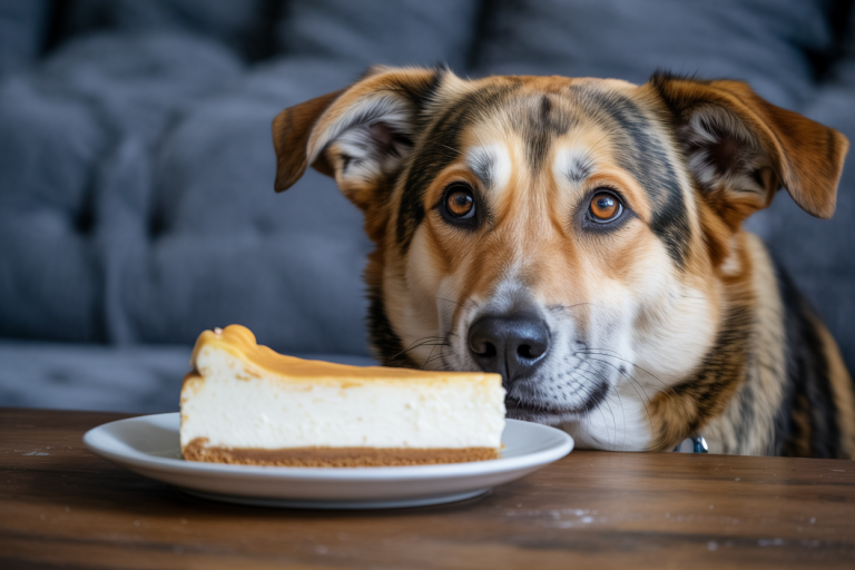 Illustration of Can Dogs Eat Chocolate Cheesecake Safely