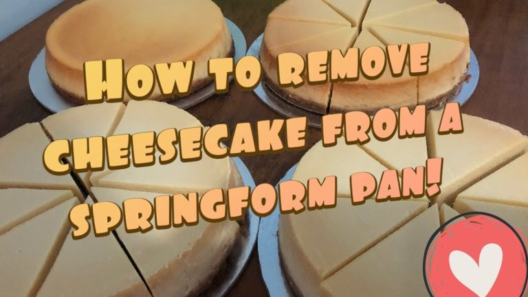 How to Remove Cheesecake from Springform Pan?