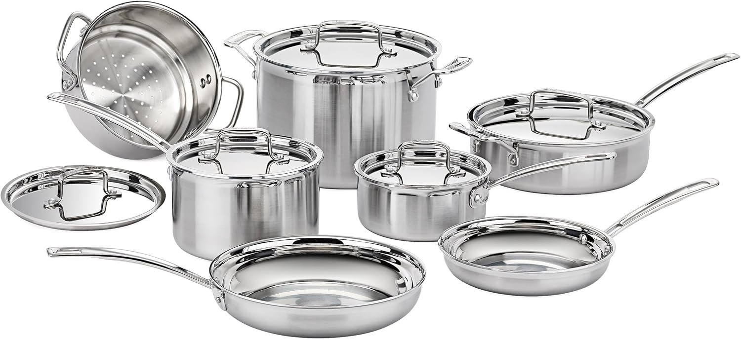 Cuisinart MultiClad Pro Triple Ply Stainless Steel 12-Piece Cookware S