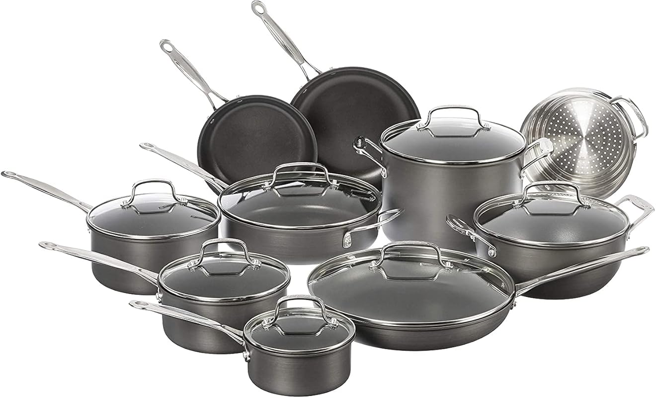 Cuisinart Chef's Classic 17-Piece Hard Anodized Nonstick Cookware Set,