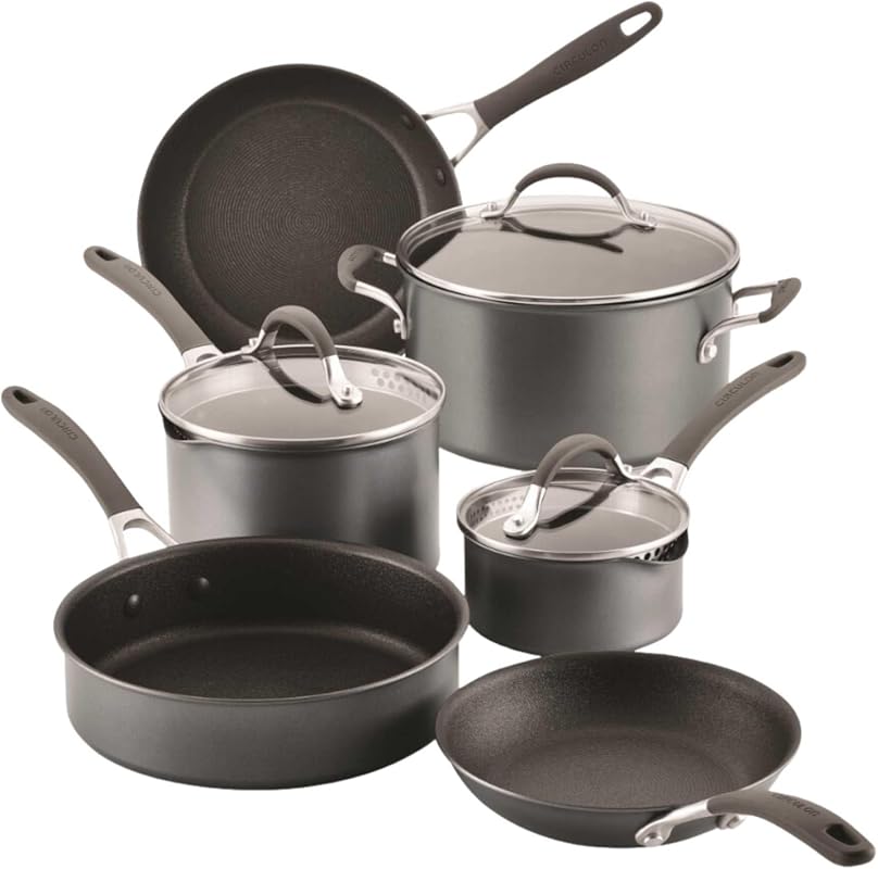 Circulon A1 Series 9-Piece Nonstick Cookware Set with ScratchDefense T